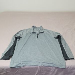 Reebok Heather Gray Quarter-Zip Pullover